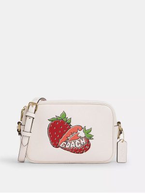 COACH Jamie Camera Bag With Strawberry Graphic