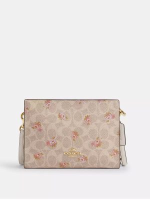COACH Slim Crossbody Bag In Signature Canvas With Floral Print