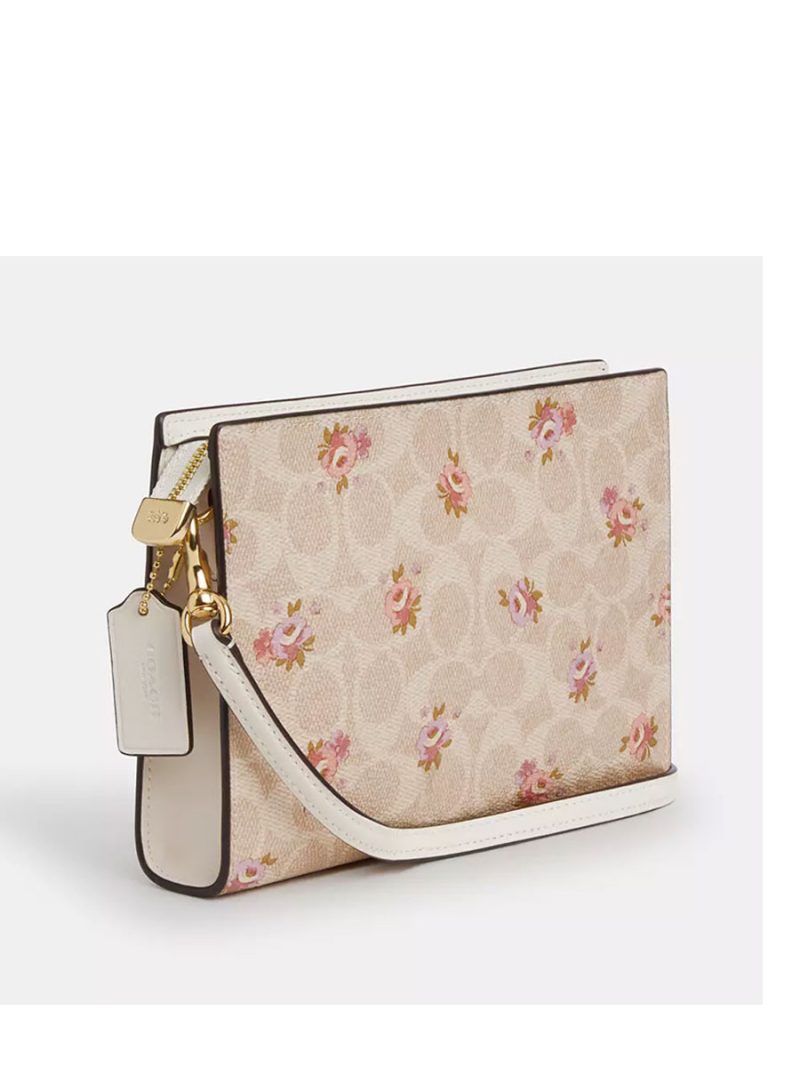COACH Slim Crossbody Bag In Signature Canvas With Floral Print - Image 3