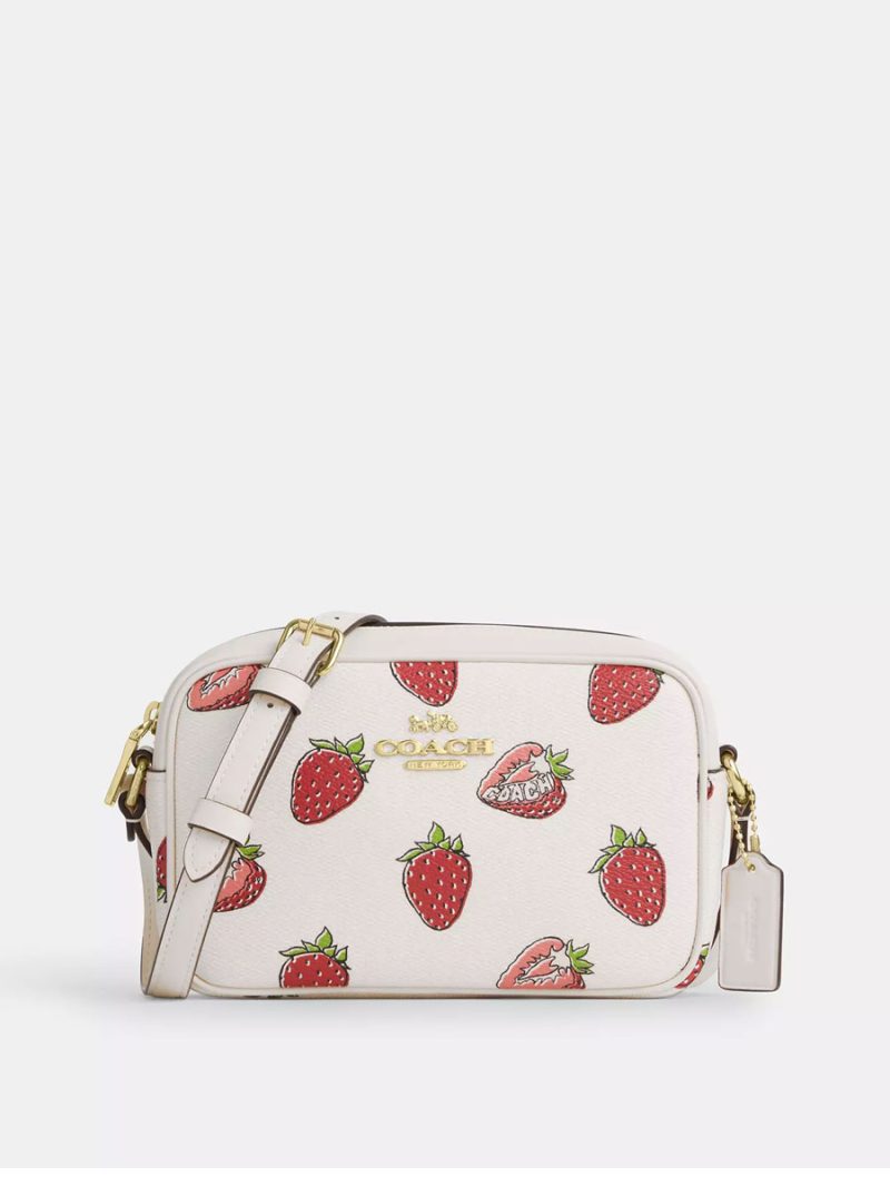 COACH Mini Jamie Camera Bag With Strawberry Print