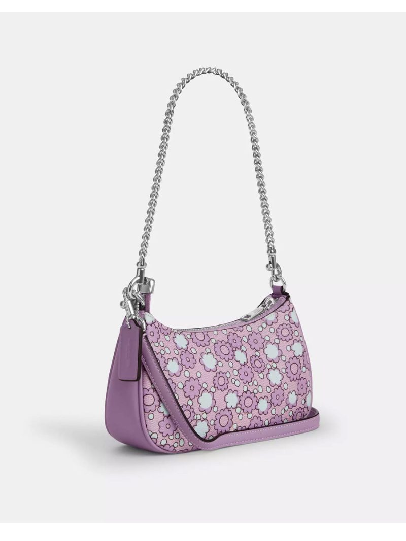 COACH Teri Mini Crossbody Bag With Floral Print - Image 3