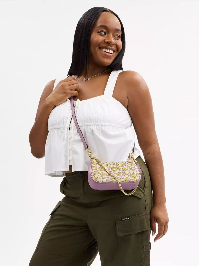 COACH Teri Mini Crossbody Bag With Floral Print - Image 4
