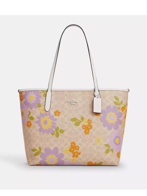 COACH City Tote Bag In Signature Canvas With Floral Print