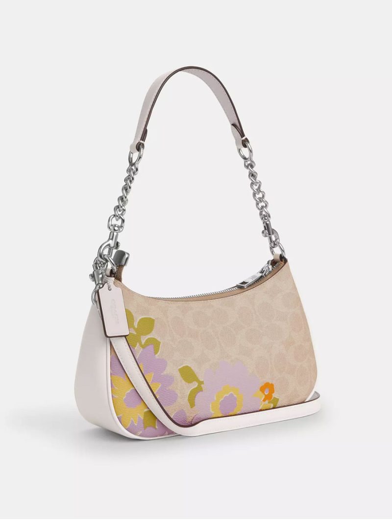 COACH Teri Shoulder Bag In Signature Canvas With Floral Print - Image 4