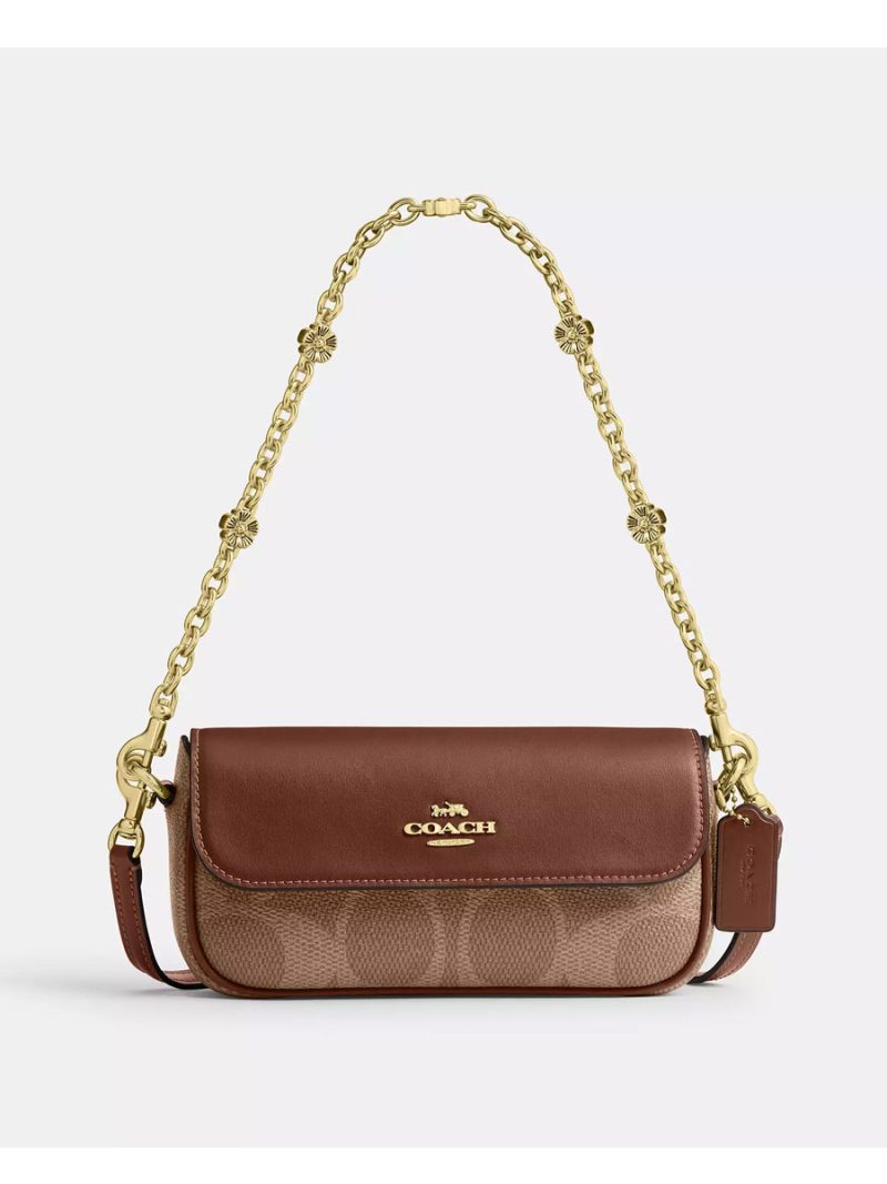 COACH Hailey Flap Bag In Signature Canvas