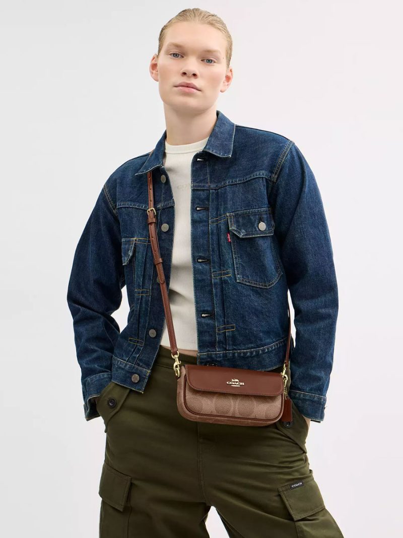COACH Hailey Flap Bag In Signature Canvas - Image 4
