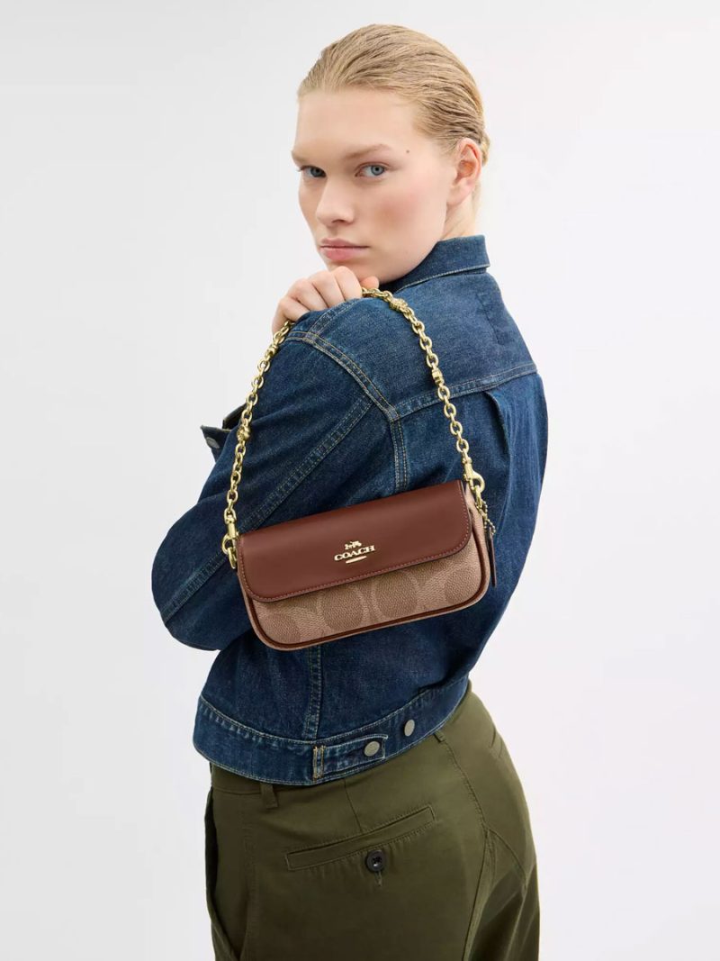 COACH Hailey Flap Bag In Signature Canvas - Image 5