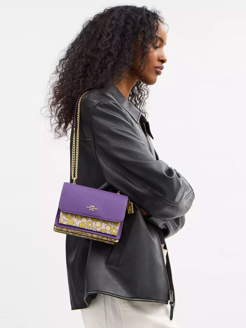 COACH Mini Klare Crossbody Bag In Colorblock With Floral Print - Image 5