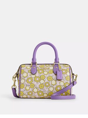 COACH Mini Rowan Crossbody Bag With Floral Print