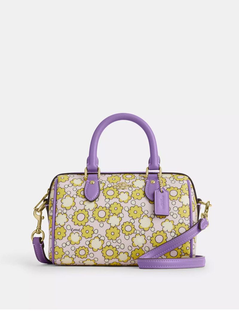 COACH Mini Rowan Crossbody Bag With Floral Print