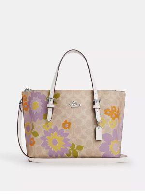 COACH Mollie Tote Bag 25 In Signature Canvas With Floral Print