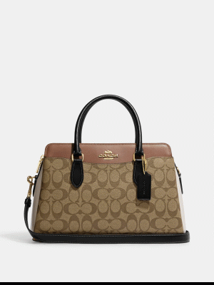 COACH Darcie Carryall In Colorblock Signature Canvas (AS IS)