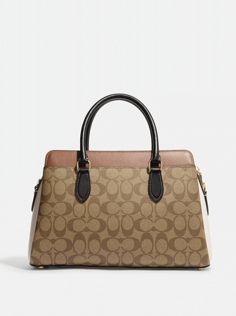 COACH Darcie Carryall In Colorblock Signature Canvas (AS IS) - Image 4