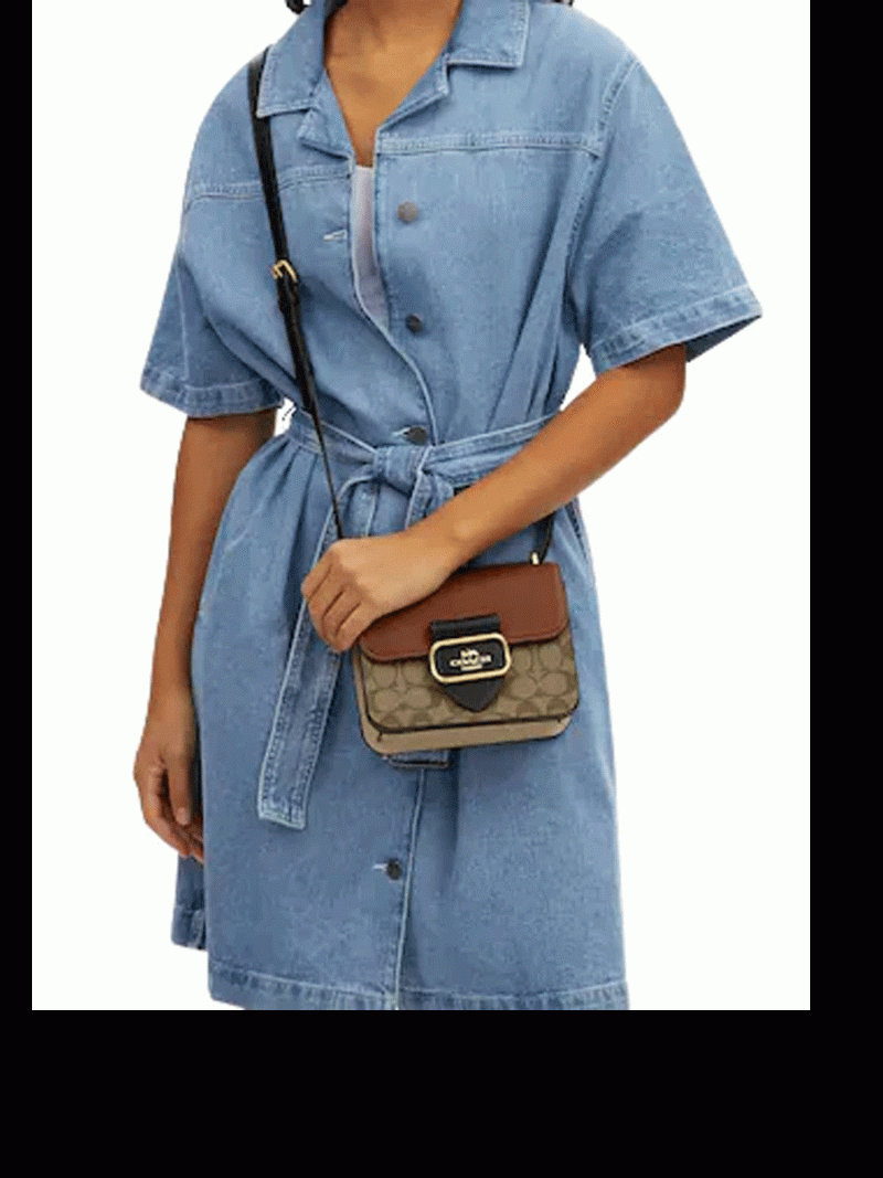 COACH Morgan Square Crossbody In Colorblock Signature Canvas - Image 3