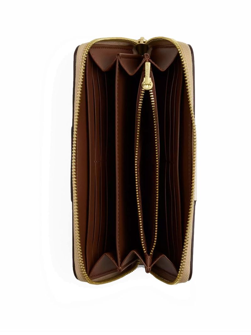COACH Long Zip Around Wallet In Signature Canvas With Stripe - Image 2