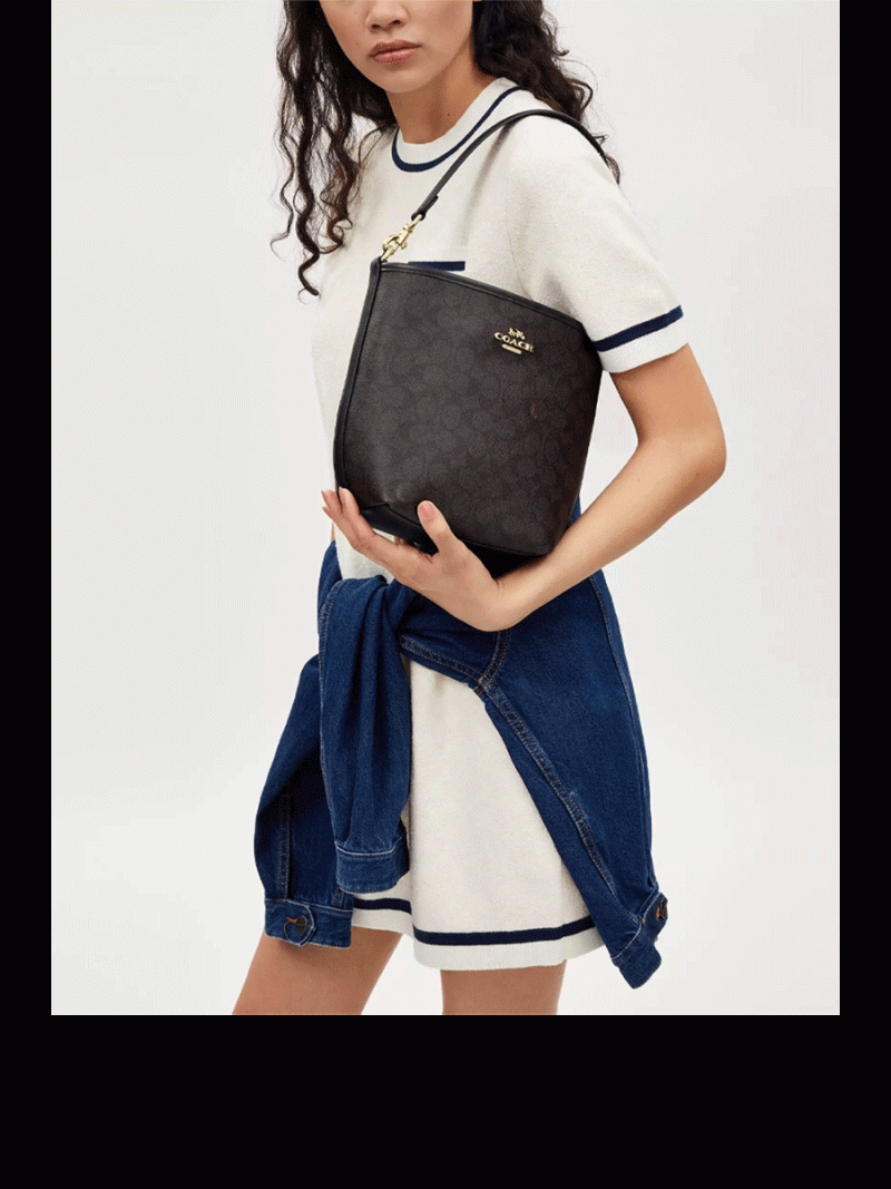COACH City Bucket Bag In Signature Canvas - Image 5