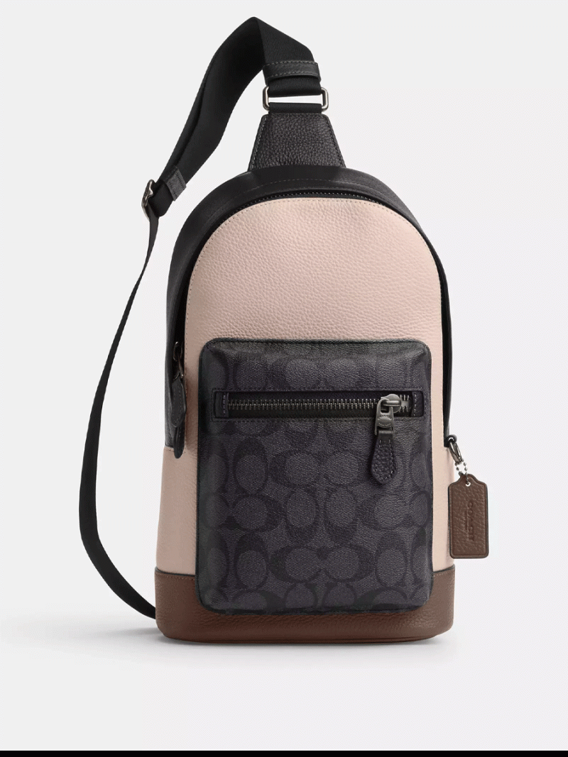 COACH West Pack In Colorblock Signature Canvas