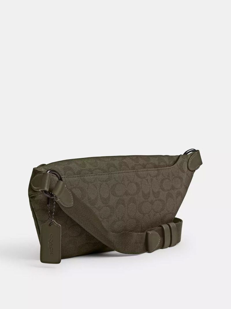 COACH League Belt Bag In Signature Canvas Jacquard - Image 2