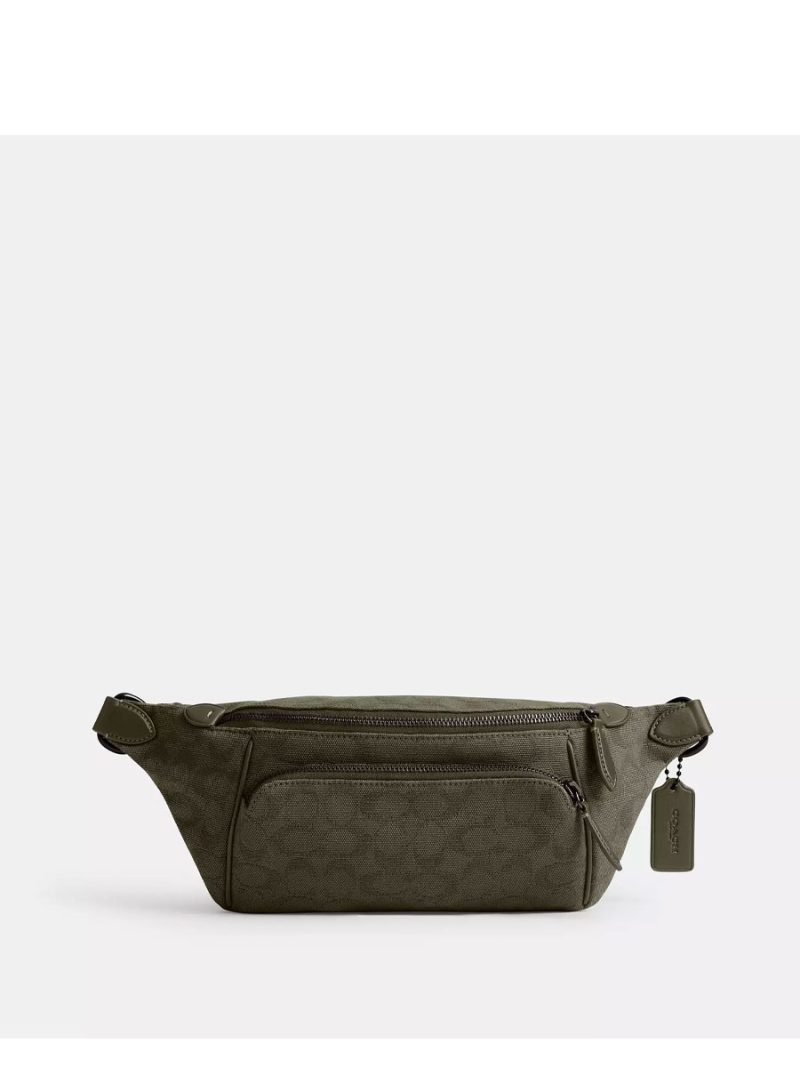 COACH League Belt Bag In Signature Canvas Jacquard