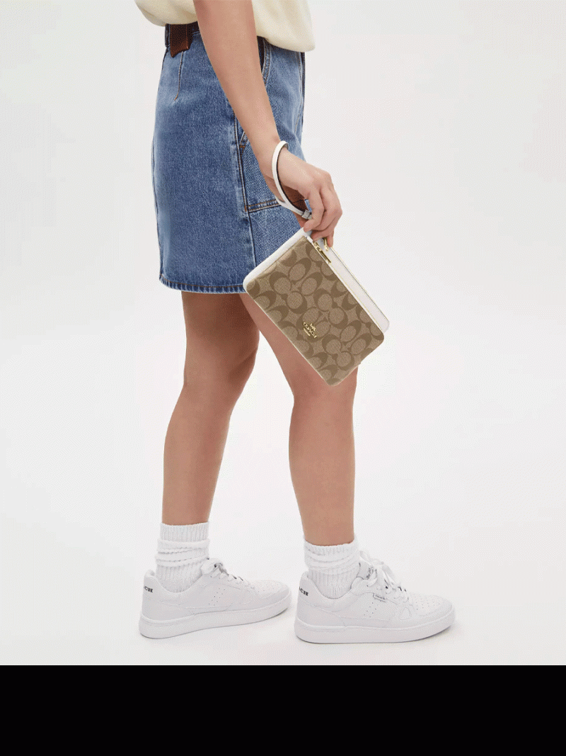 COACH Double Zip Wallet In Signature Canvas - Image 3
