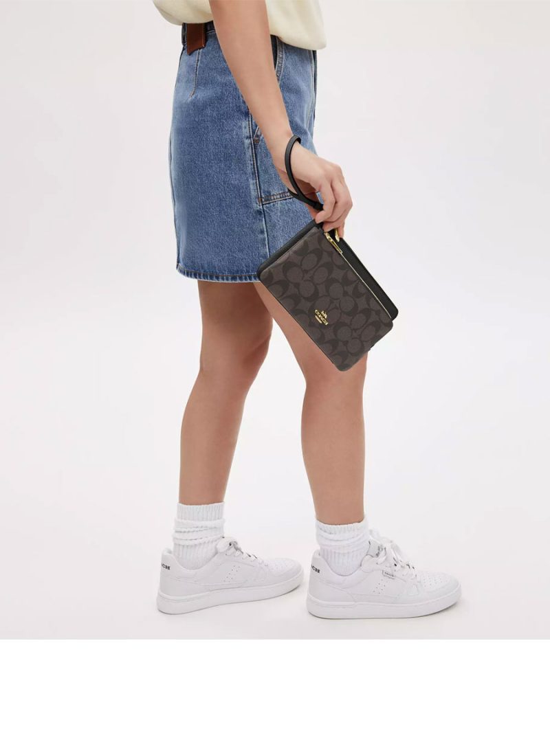 COACH Double Zip Wallet In Signature Canvas - Image 3