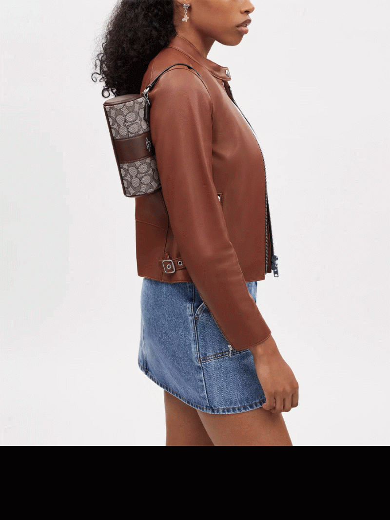 COACH Nolita Barrel Bag In Signature Jacquard - Image 4