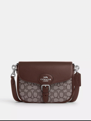 COACH Amelia Saddle Bag In Signature Jacquard