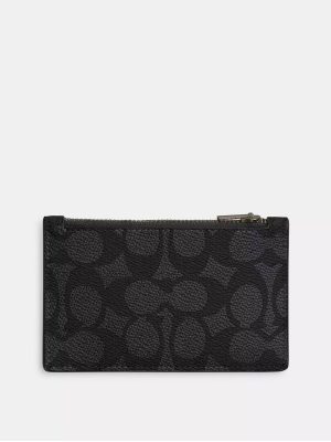COACH Zip Card Case In Signature Canvas