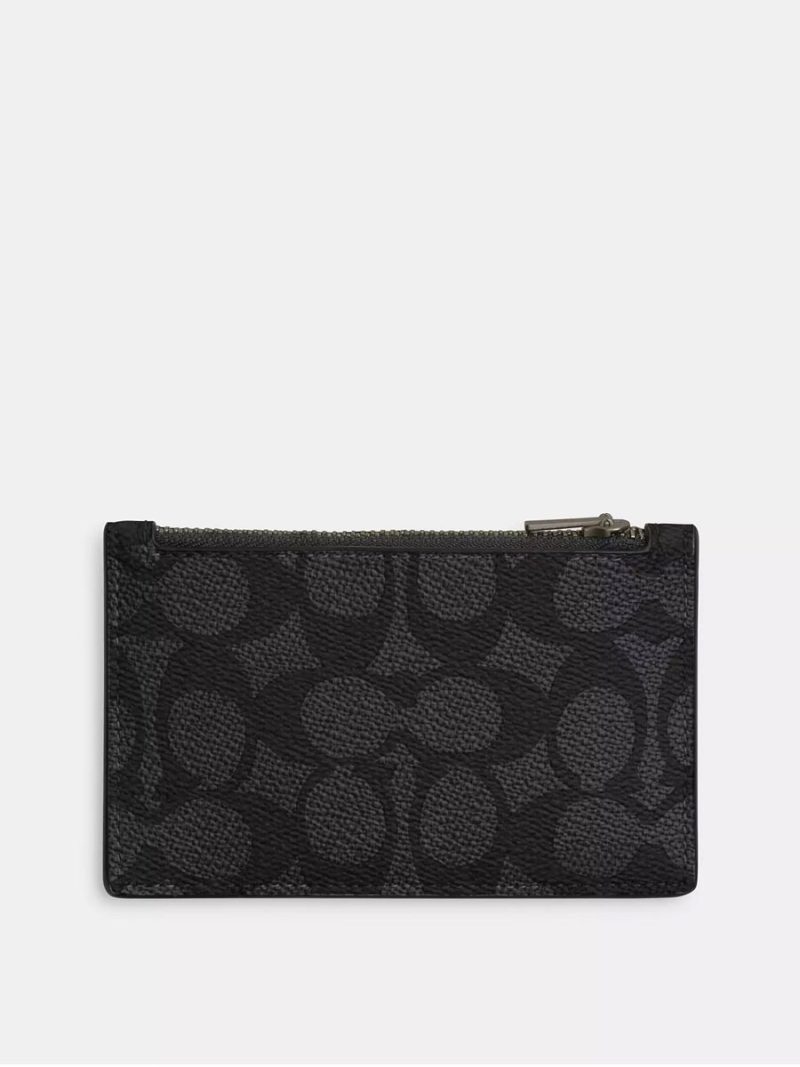 COACH Zip Card Case In Signature Canvas