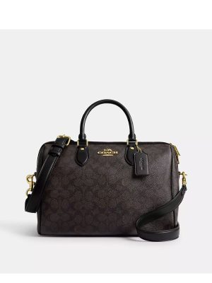 COACH Rowan Large Satchel Bag In Signature Canvas