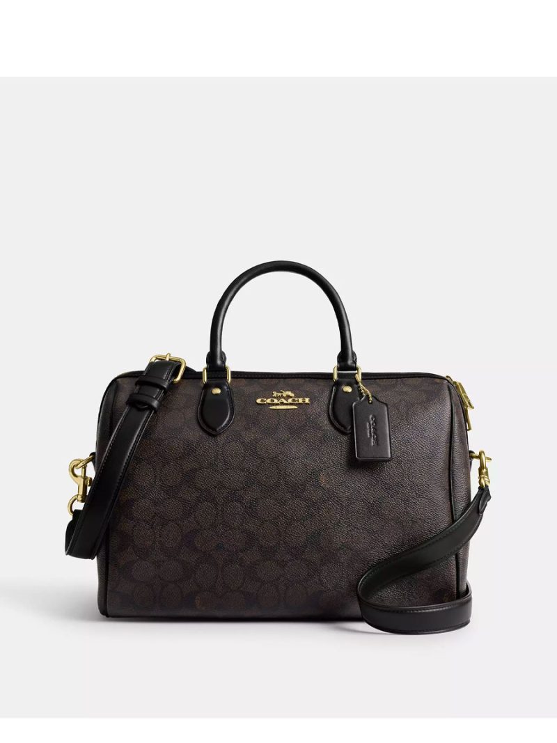 COACH Rowan Large Satchel Bag In Signature Canvas