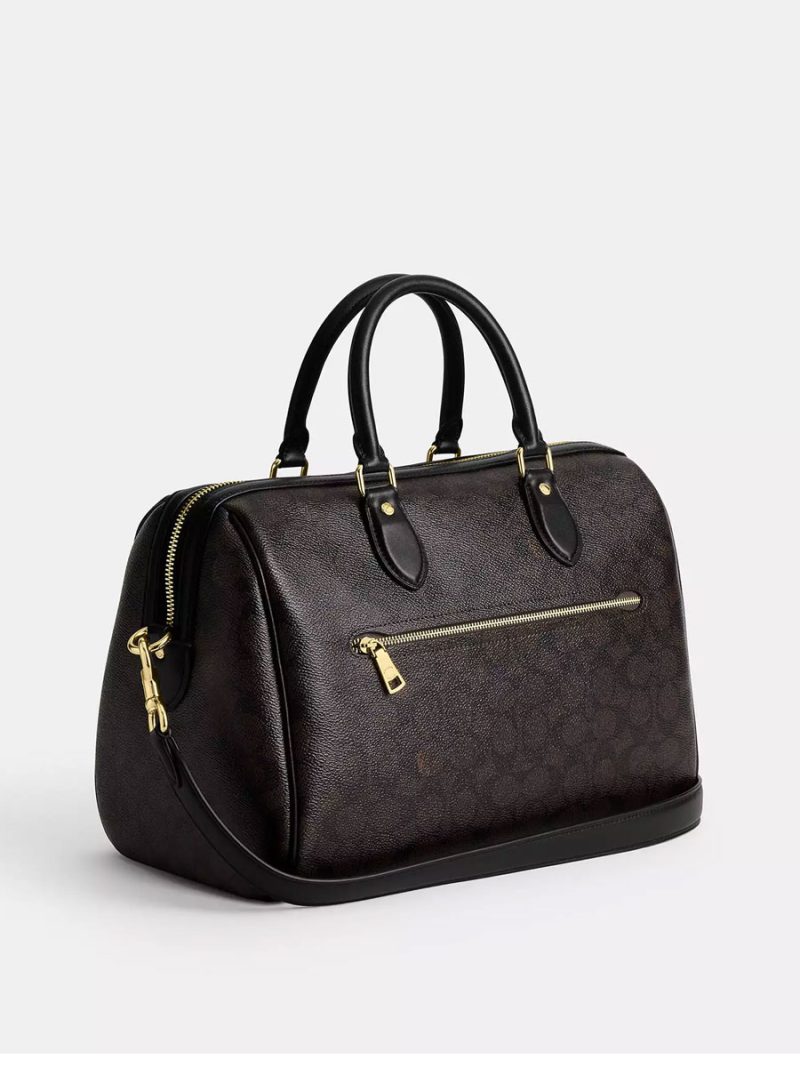 COACH Rowan Large Satchel Bag In Signature Canvas - Image 3