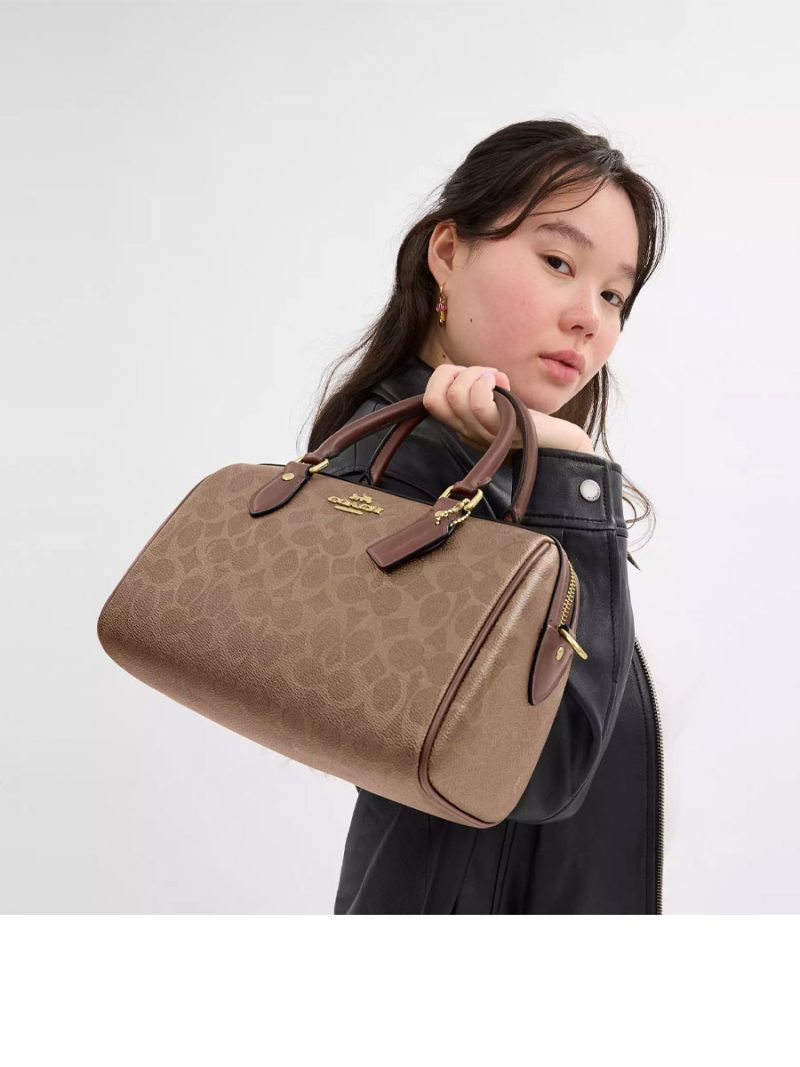 COACH Rowan Satchel Bag In Signature Canvas - Image 5