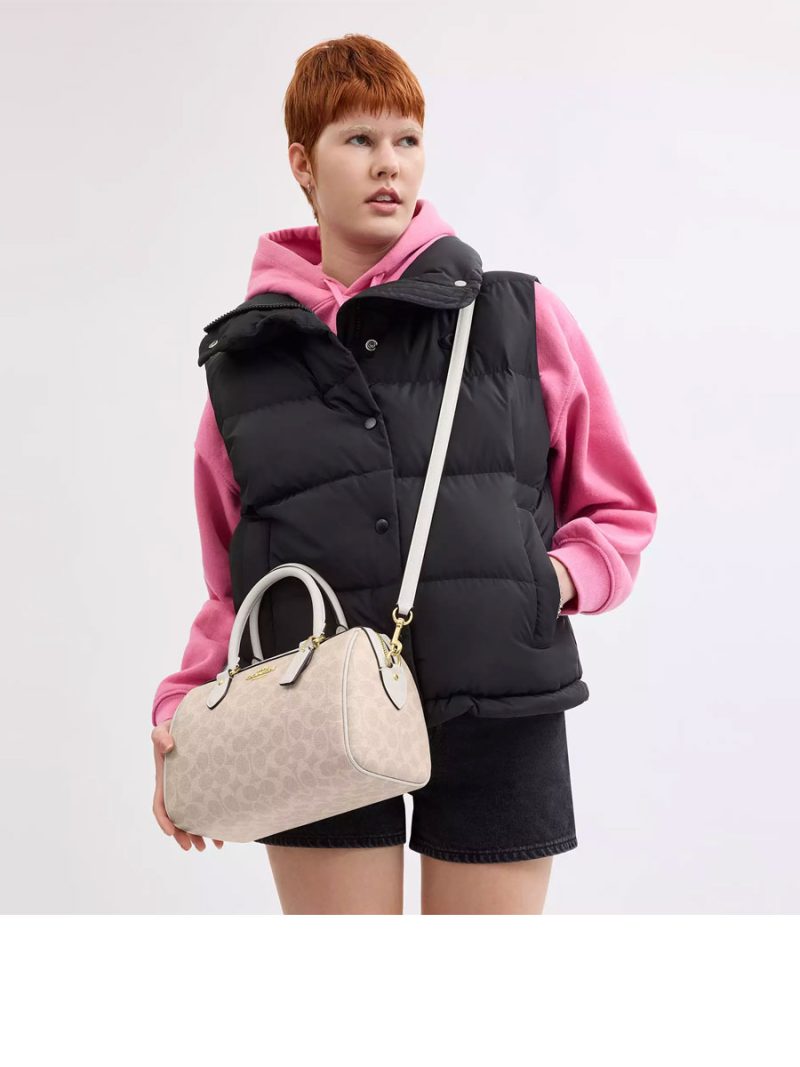 COACH Rowan Satchel Bag In Signature Canvas - Image 4