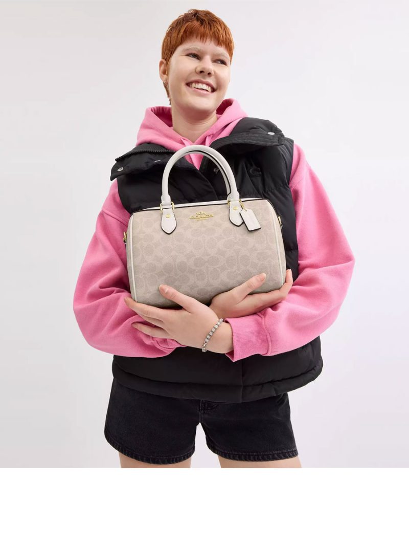 COACH Rowan Satchel Bag In Signature Canvas - Image 5