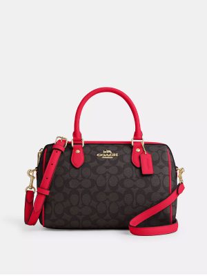 COACH Rowan Satchel Bag In Signature Canvas