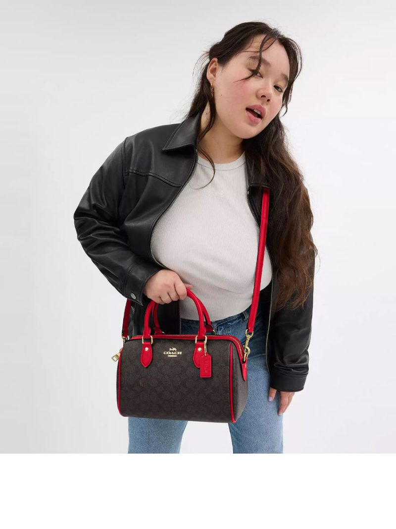 COACH Rowan Satchel Bag In Signature Canvas - Image 4