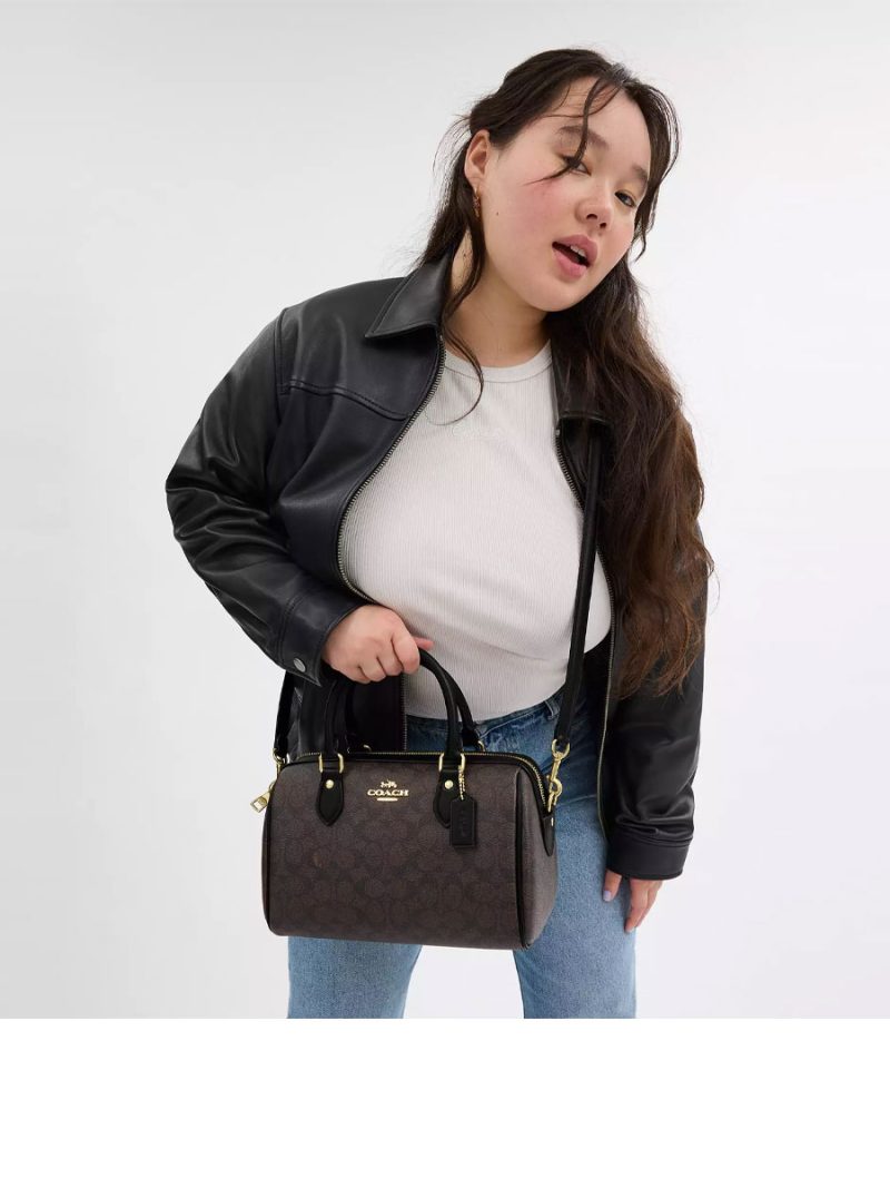 COACH Rowan Satchel Bag In Signature Canvas - Image 4