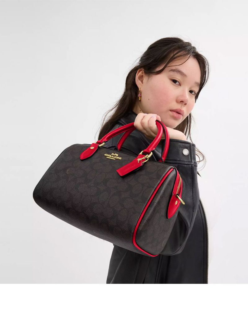 COACH Rowan Satchel Bag In Signature Canvas - Image 5