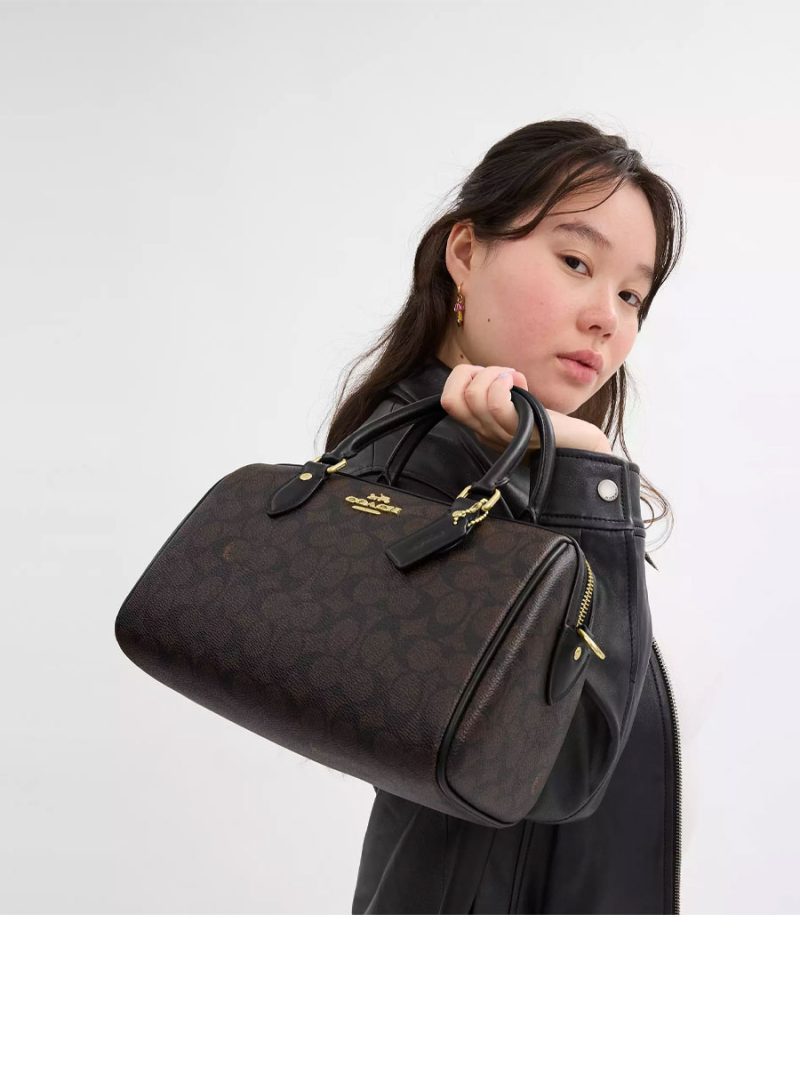 COACH Rowan Satchel Bag In Signature Canvas - Image 5