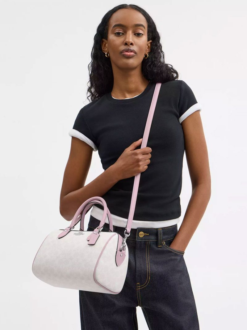 COACH Rowan Satchel Bag In Signature Canvas - Image 5