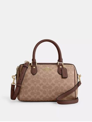 COACH Rowan Satchel Bag In Signature Canvas