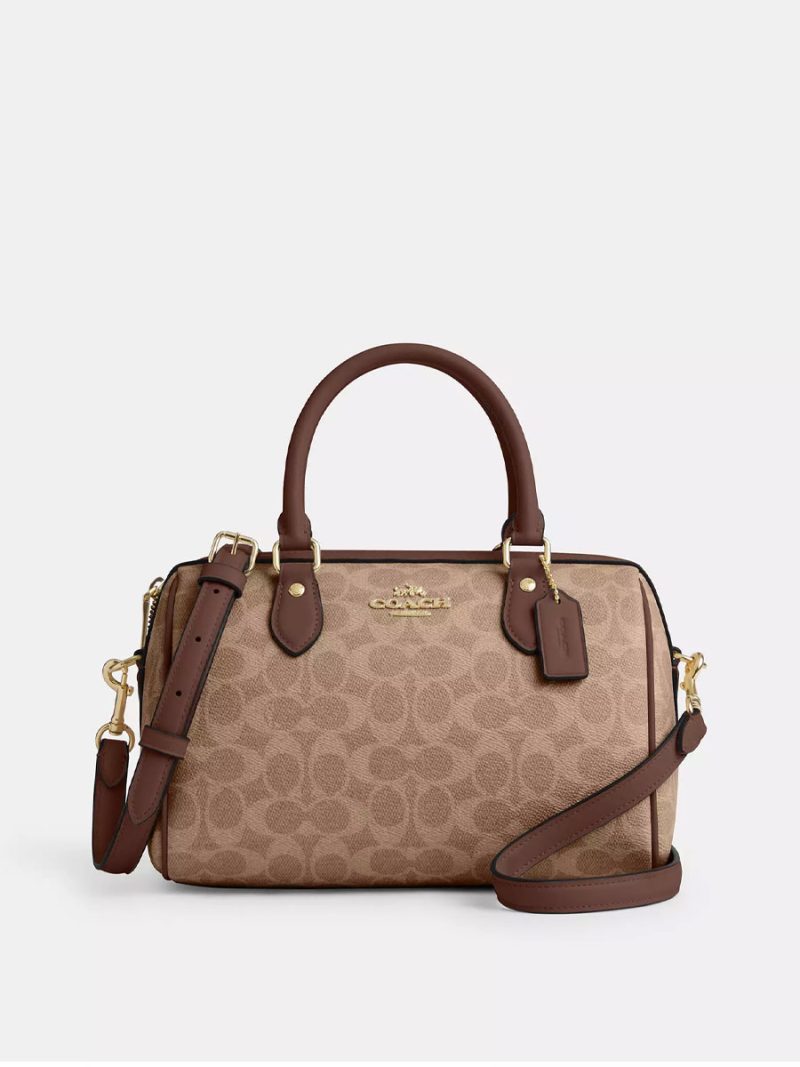 COACH Rowan Satchel Bag In Signature Canvas