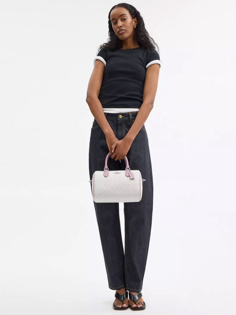 COACH Rowan Satchel Bag In Signature Canvas - Image 6