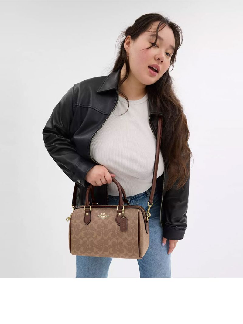 COACH Rowan Satchel Bag In Signature Canvas - Image 4