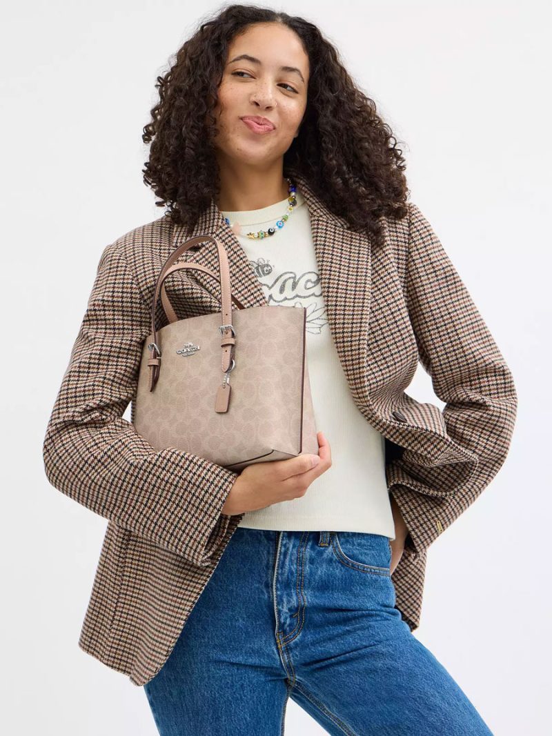 COACH Mollie Tote Bag 25 In Signature Canvas - Image 5
