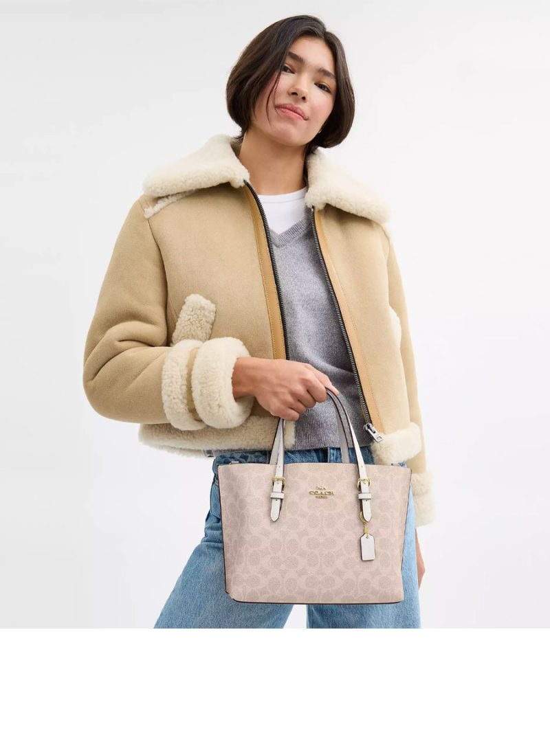 COACH Mollie Tote Bag 25 In Signature Canvas - Image 5