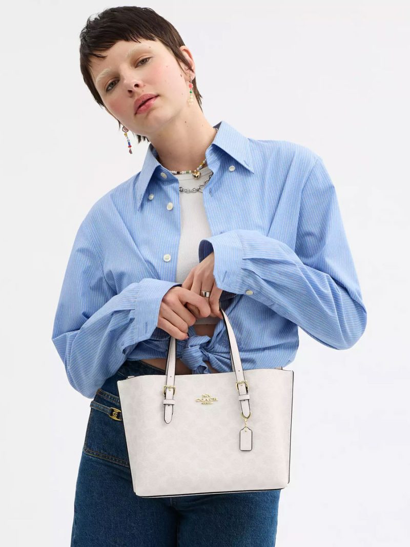 COACH Mollie Tote Bag 25 In Signature Canvas - Image 5