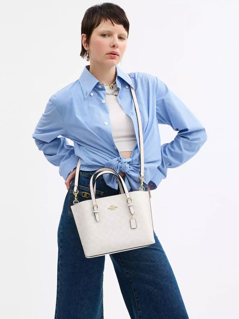 COACH Mollie Tote Bag 25 In Signature Canvas - Image 6