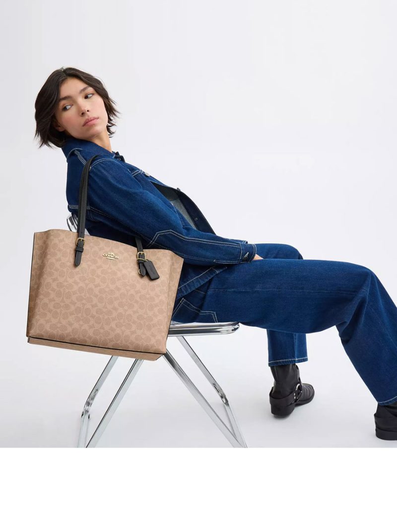 COACH Mollie Tote Bag In Signature Canvas - Image 5